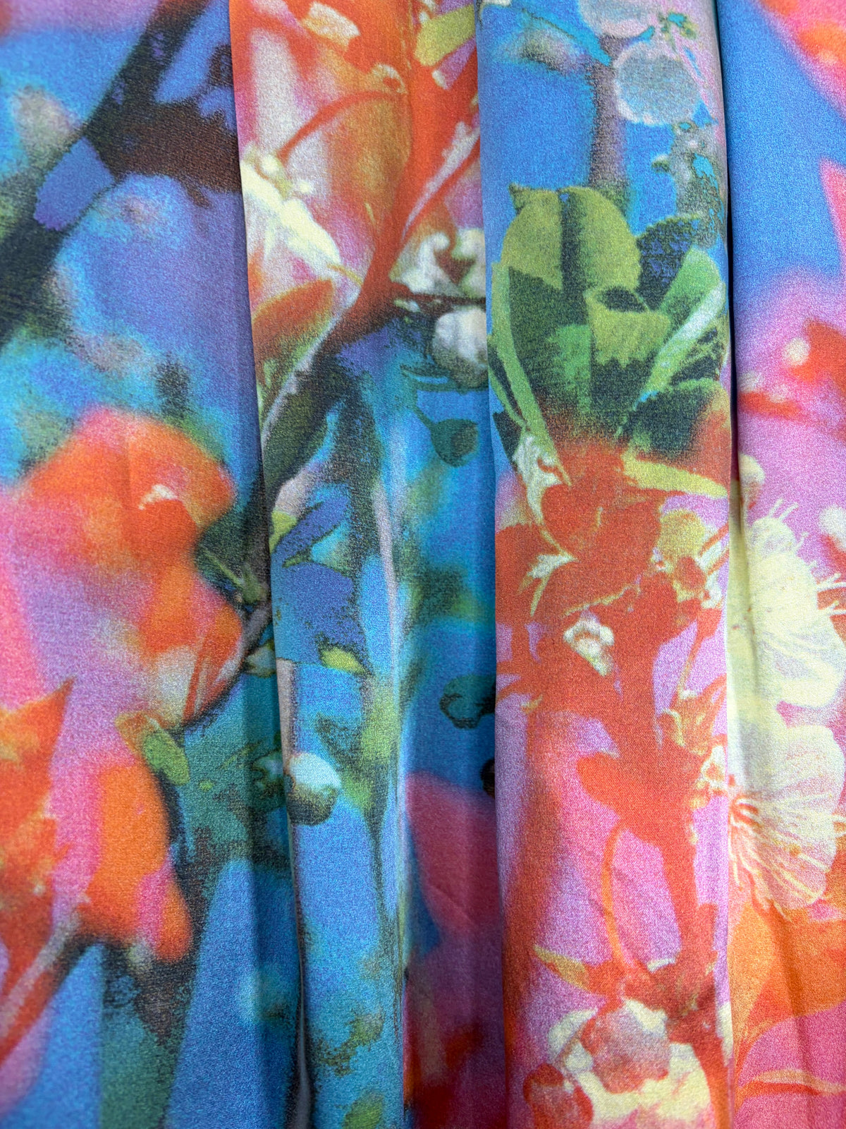 2009 S/S 100% Silk Floral Midi Knee Skirt | Sz IT38