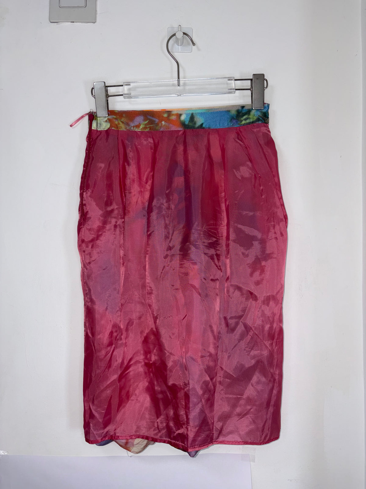 2009 S/S 100% Silk Floral Midi Knee Skirt | Sz IT38