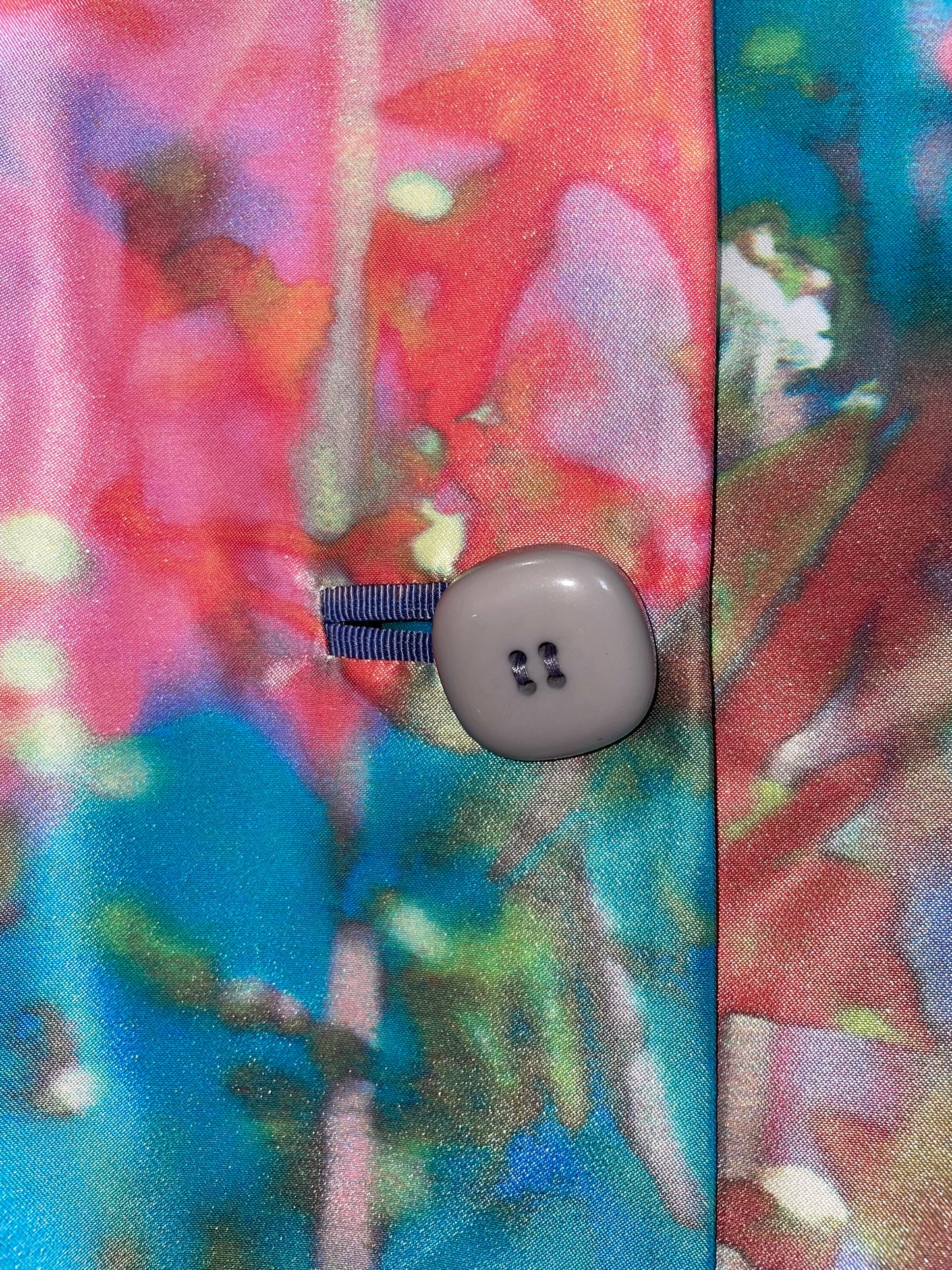 *Runway* SS2009 Satin Floral Pastel Coat | Sz IT38 XS-S