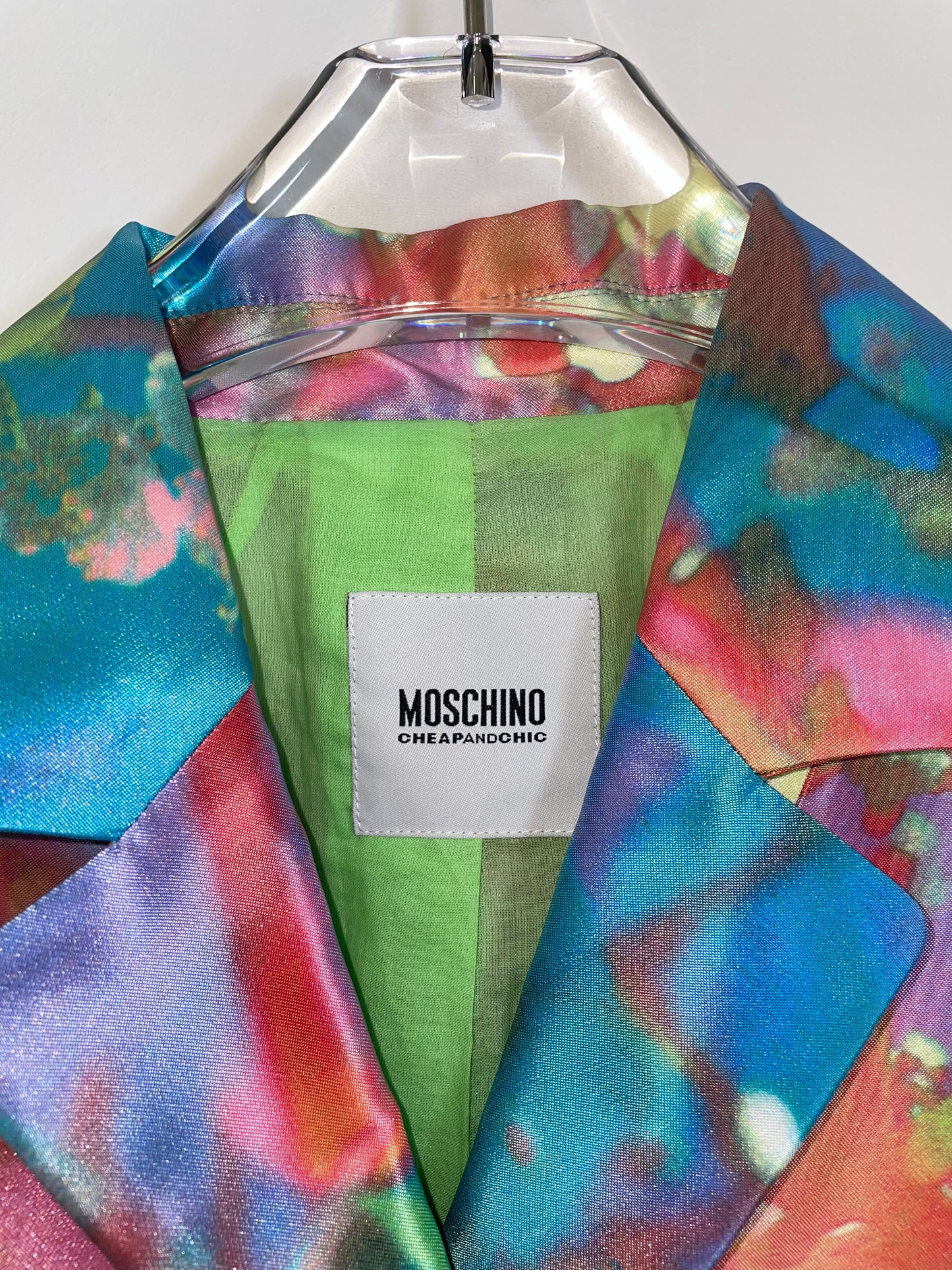 *Runway* SS2009 Satin Floral Pastel Coat | Sz IT38 XS-S