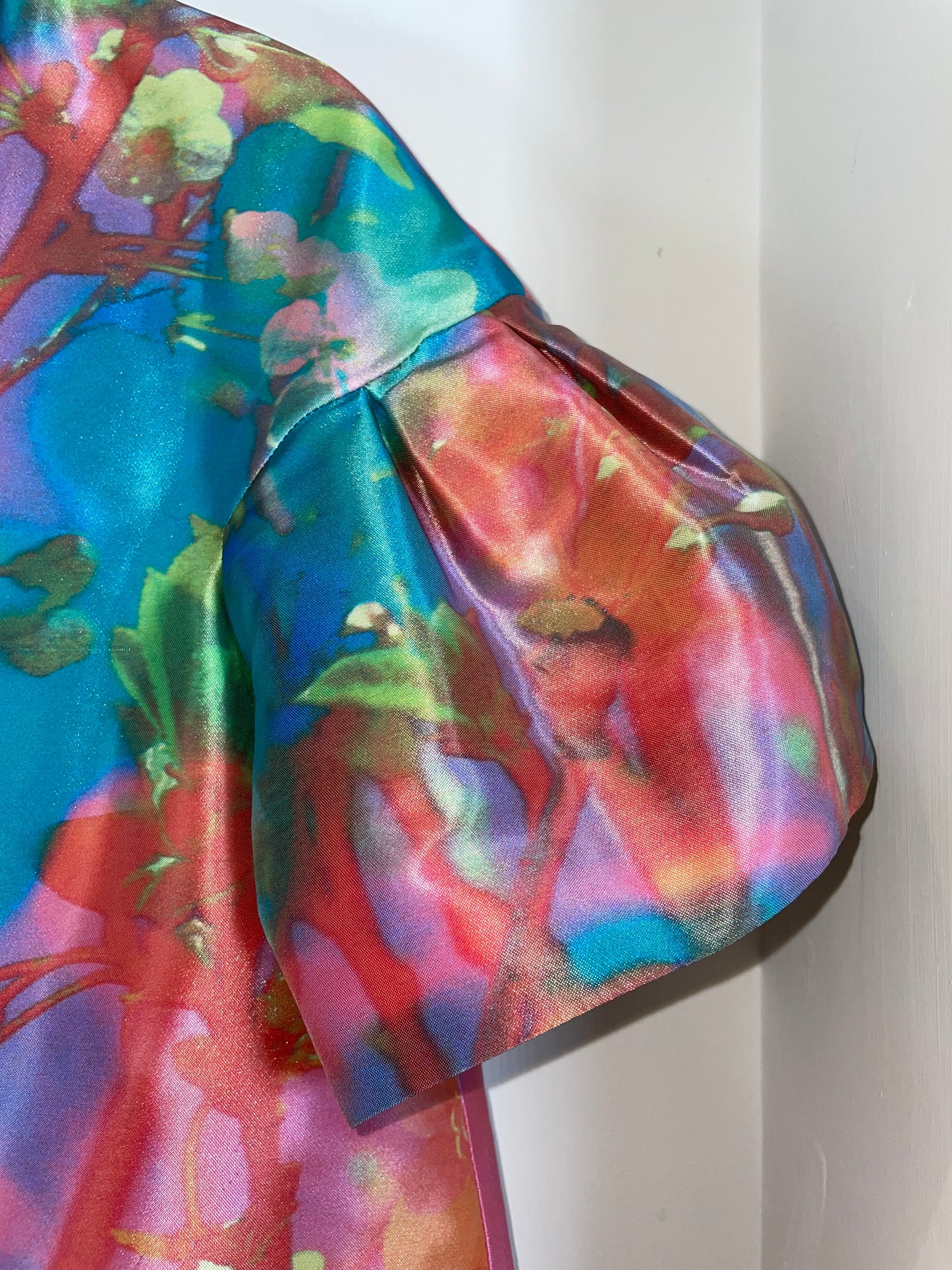 *Runway* SS2009 Satin Floral Pastel Coat | Sz IT38 XS-S