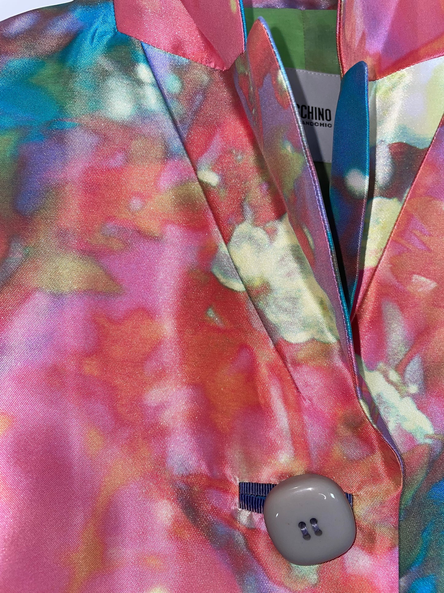 *Runway* SS2009 Satin Floral Pastel Coat | Sz IT38 XS-S