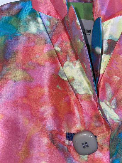 *Runway* SS2009 Satin Floral Pastel Coat | Sz IT38 XS-S