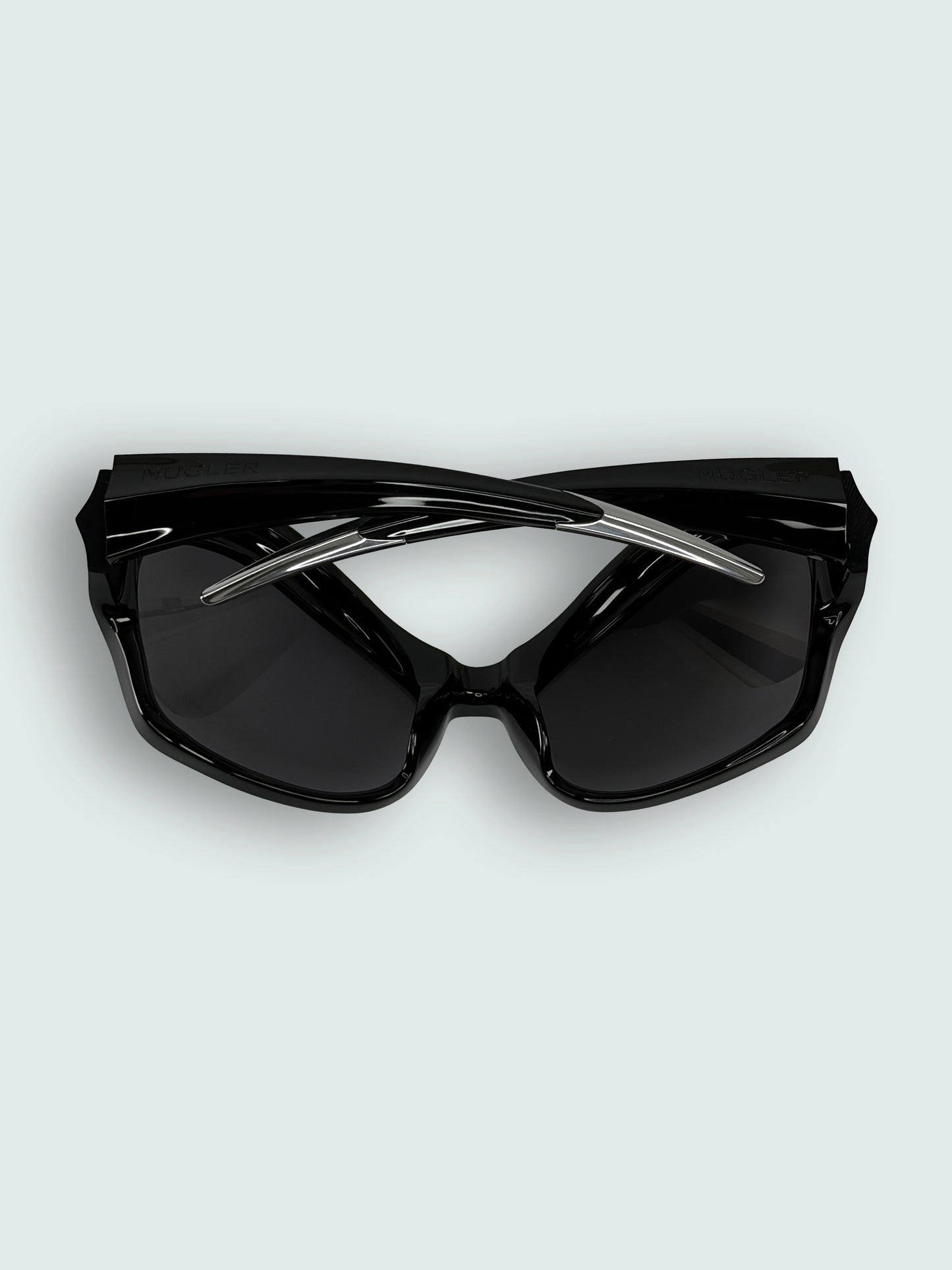 Black Sculpted Cat Eye Sunglasses *As seen on Lady Gaga* | Sz 58.20.120
