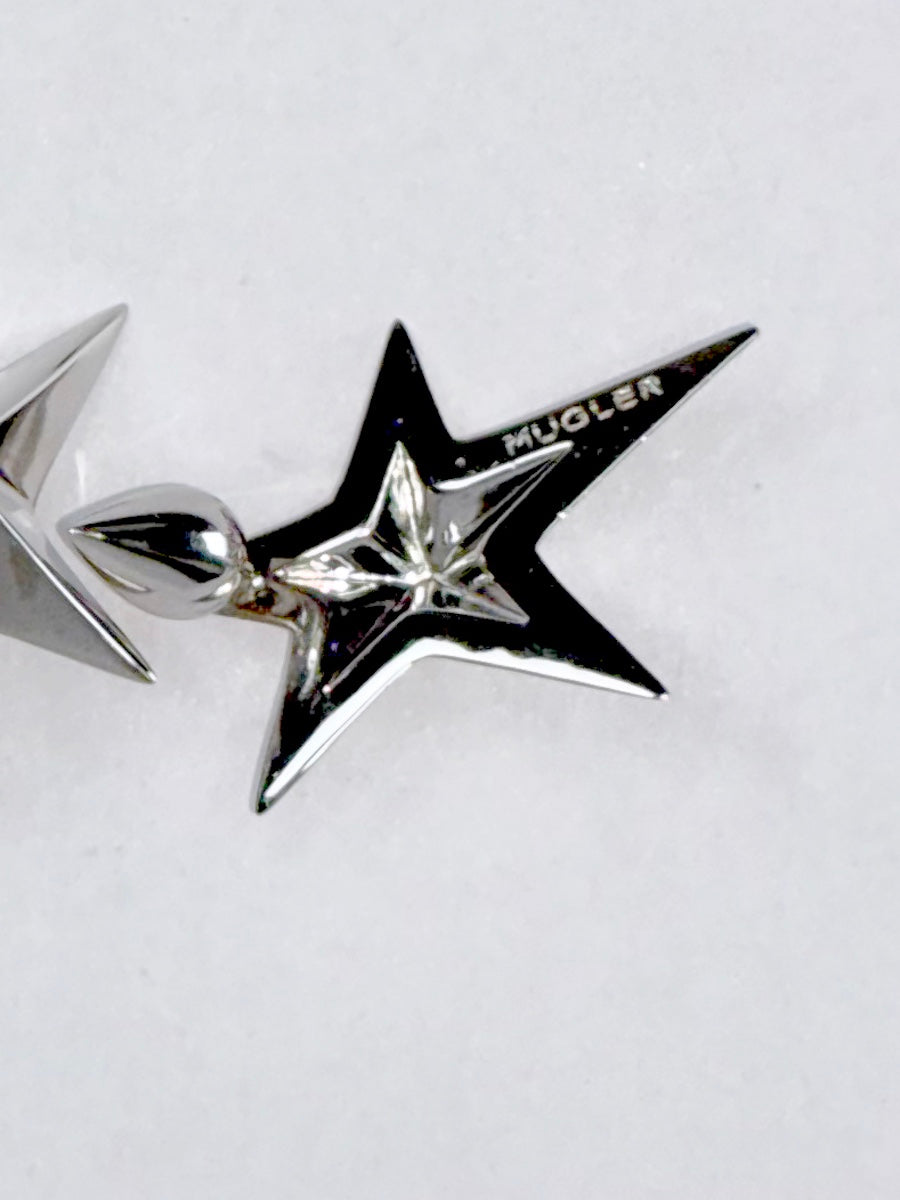 *New* Silver Star Stud Earrings w/ Sculpted Teardrop Post Backs