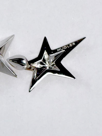 *New* Silver Star Stud Earrings w/ Sculpted Teardrop Post Backs