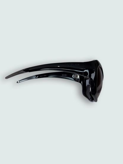 Black Sculpted Cat Eye Sunglasses *As seen on Lady Gaga* | Sz 58.20.120