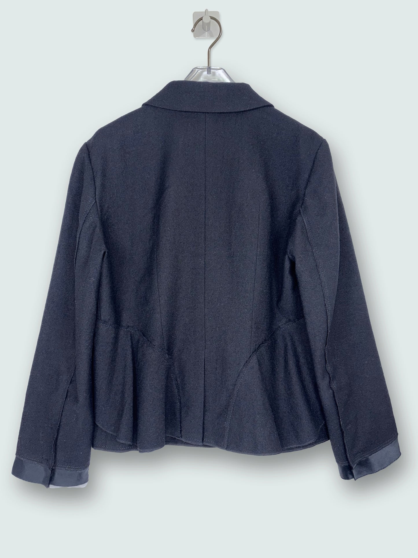 100% Wool Made in France Ruffle Blazer Jacket | Sz IT 40 ~ Small