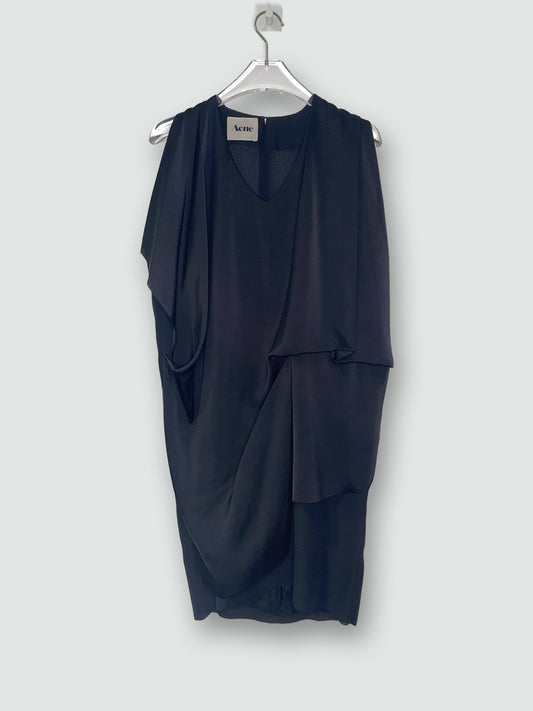 Black Draped Dress | Size 34 UK6 Xsmall