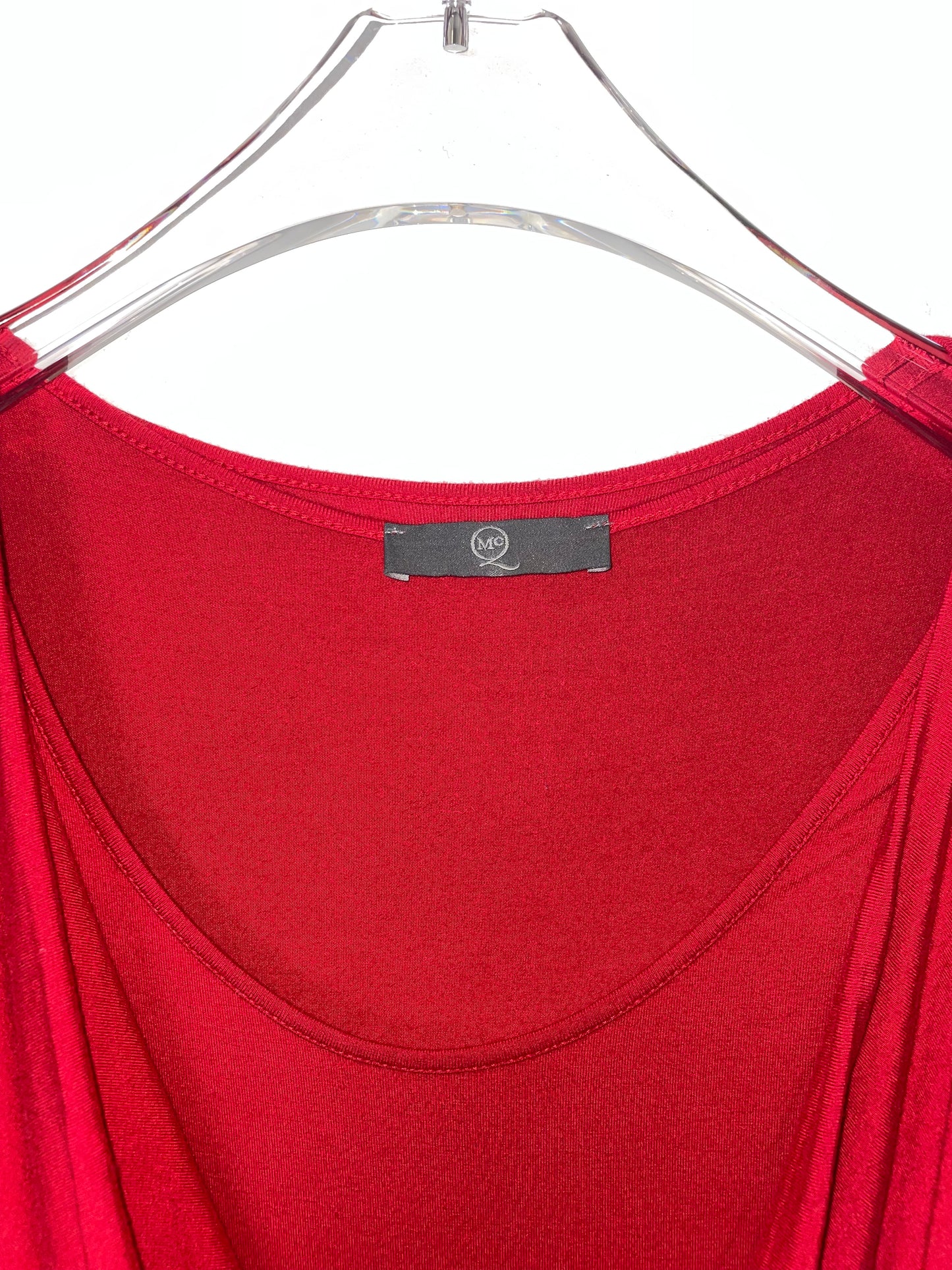 Red Drape Cotton Jersey Dress - XSmall