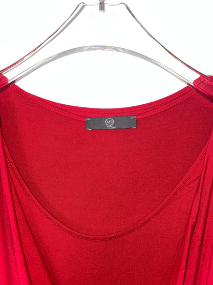 Red Drape Cotton Jersey Dress - XSmall