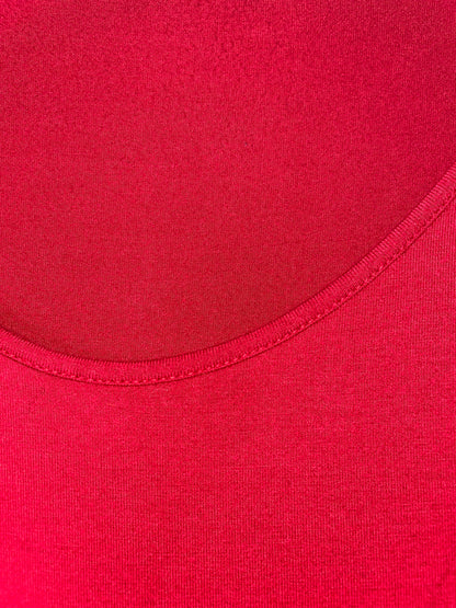 Red Drape Cotton Jersey Dress - XSmall