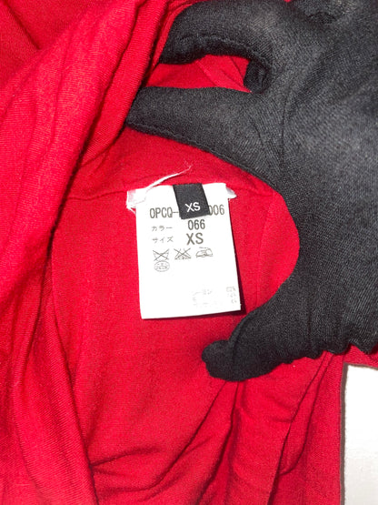 Red Drape Cotton Jersey Dress - XSmall
