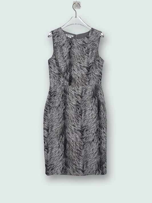 100% Silk Animal Fur Print Sheath Dress | Sz US6 ~ Medium