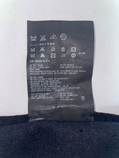 V Neck 100% Wool Black Top | Size IT42
