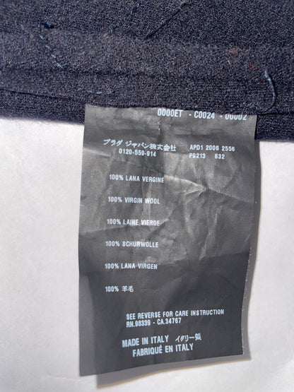 V Neck 100% Wool Black Top | Size IT42