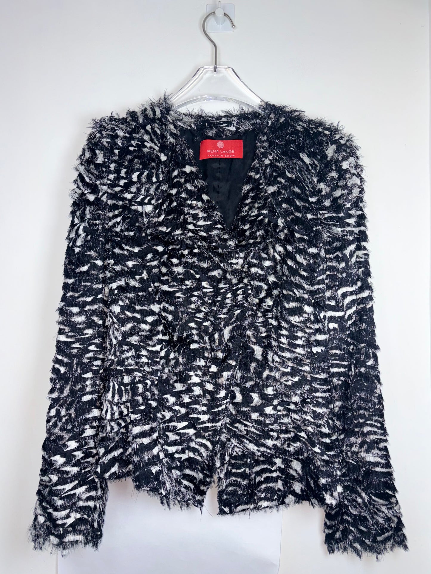*RUNWAY* 2012 Fall Winter Feather Print Silk Jacket | DE 36 ~ Small