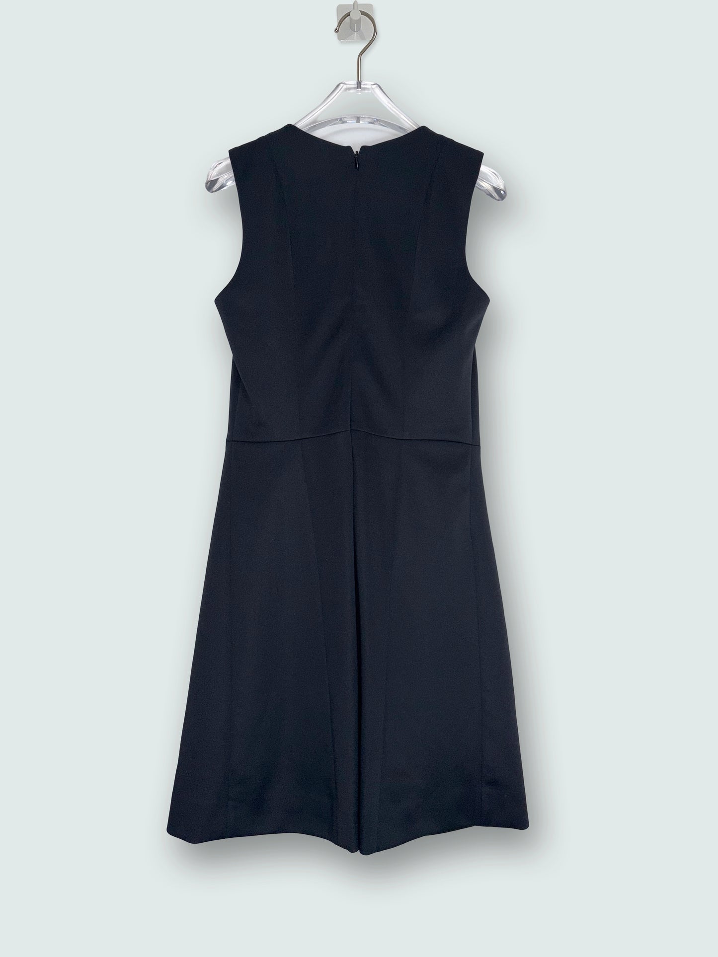 Black Sleeveless Crew Neck A-Line Dress |Sz FR 36~ Small
