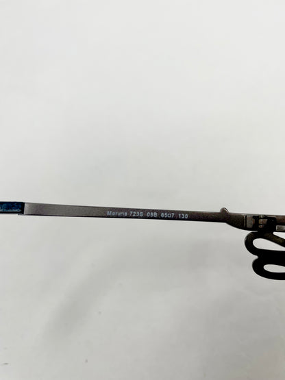 Snake Oversize Metal Frame Brown Gradient Sunglasses