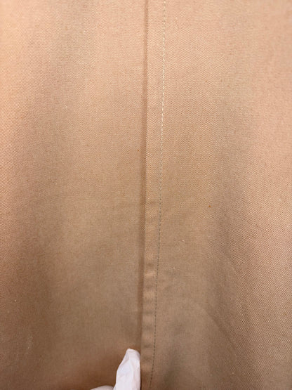 Beige Cotton Coat w/ Detachable Hood & Pattern Pockets | Sz Small