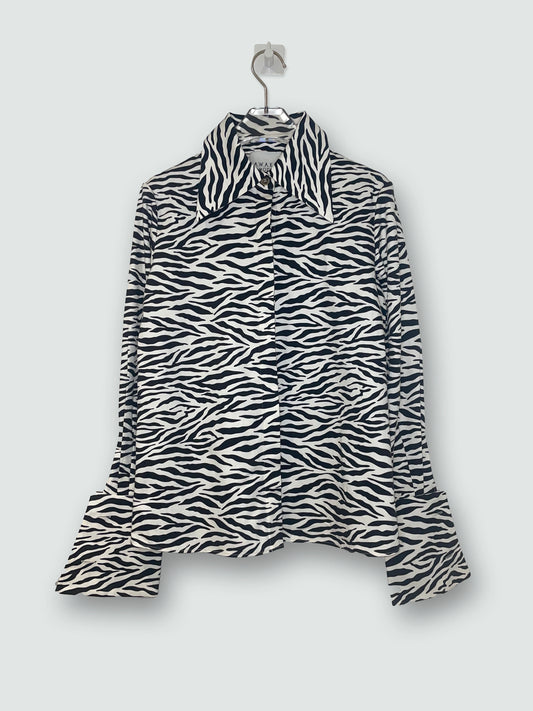 *RUNWAY* F/W 2020 Animal Zebra Print Shirt | FR36 UK8 US4 Small