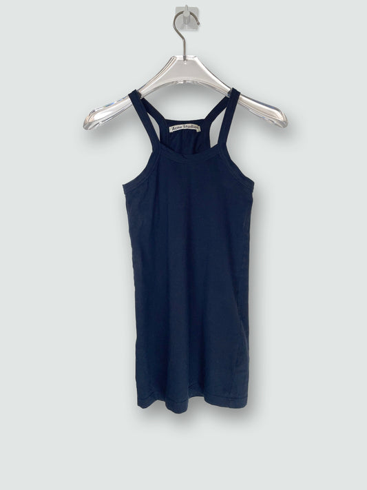 Black Cotton Tank Top | Size XXS