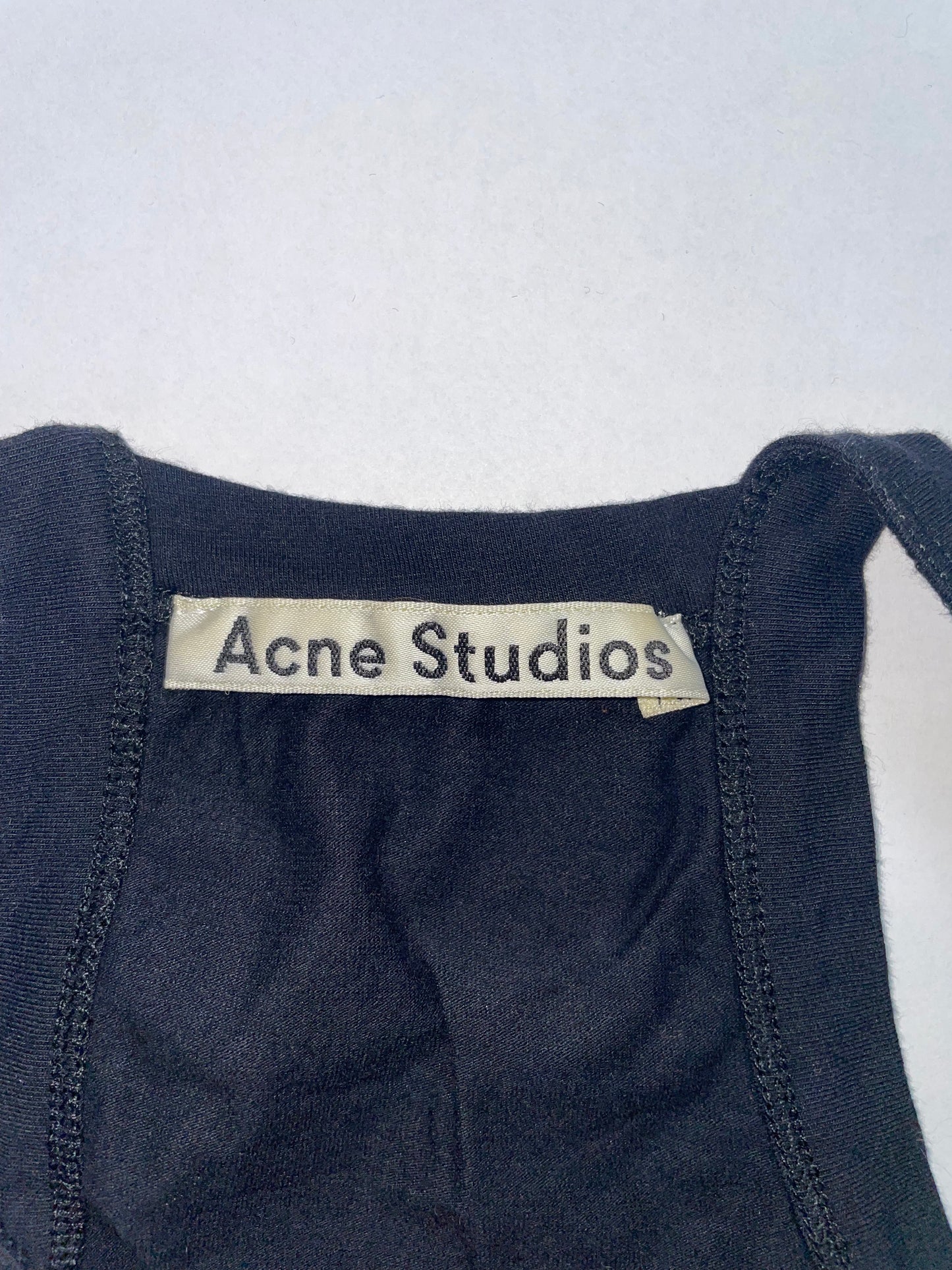 Black Cotton Tank Top | Size XXS