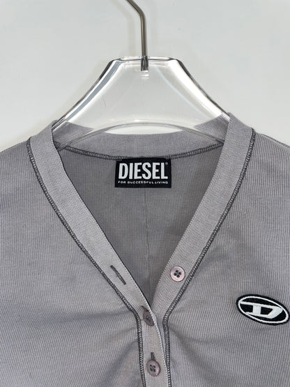 By Glenn Martens | Grey Long Sleeve Button Cropped Cardigan Top | XSmall