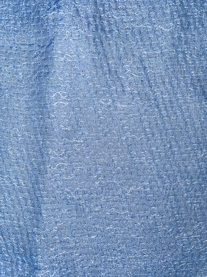 *RUNWAY* S/S 2008 Grey Short Sleeve Knit Blue Panel Top | IT38 UK6 US2 XS-S