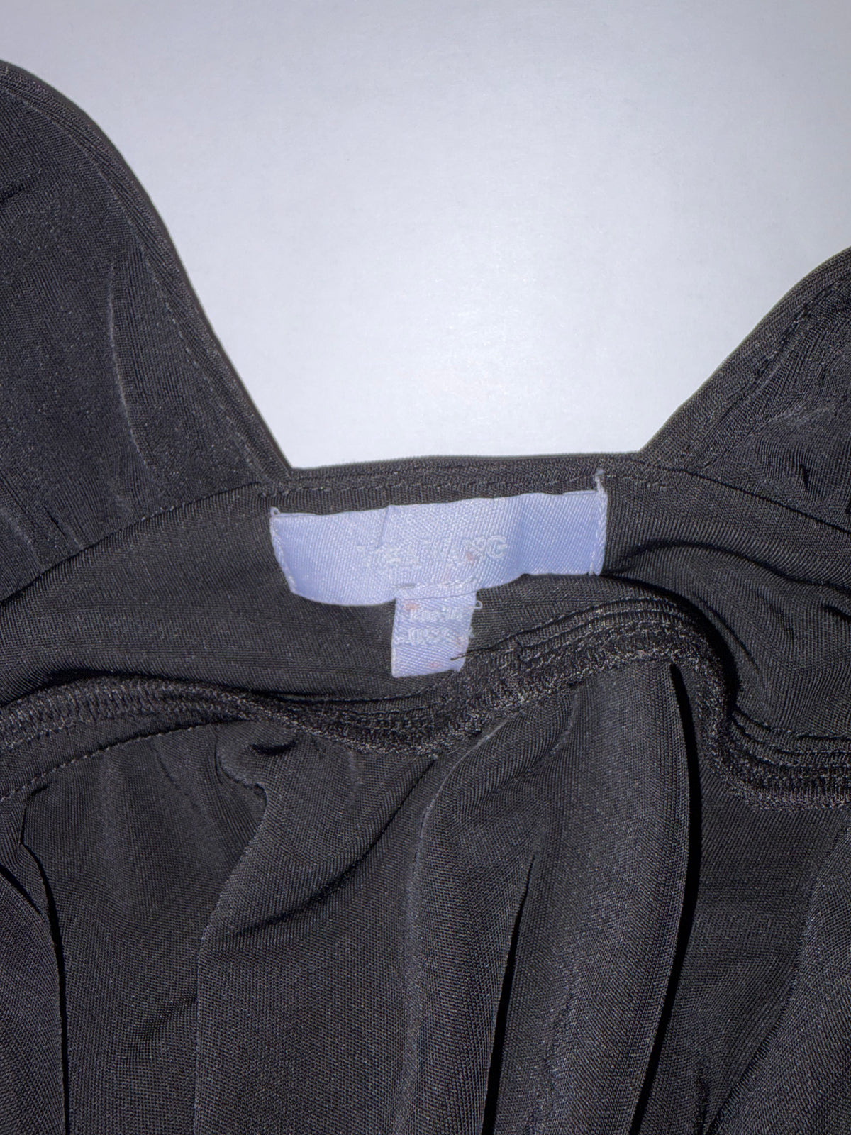 Black Empire Waist V-Neck Dress w/ Twisted Straps | Made in USA | XS