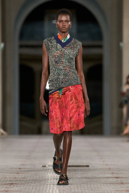 Navy & Off White Knit Vest | Sz Small