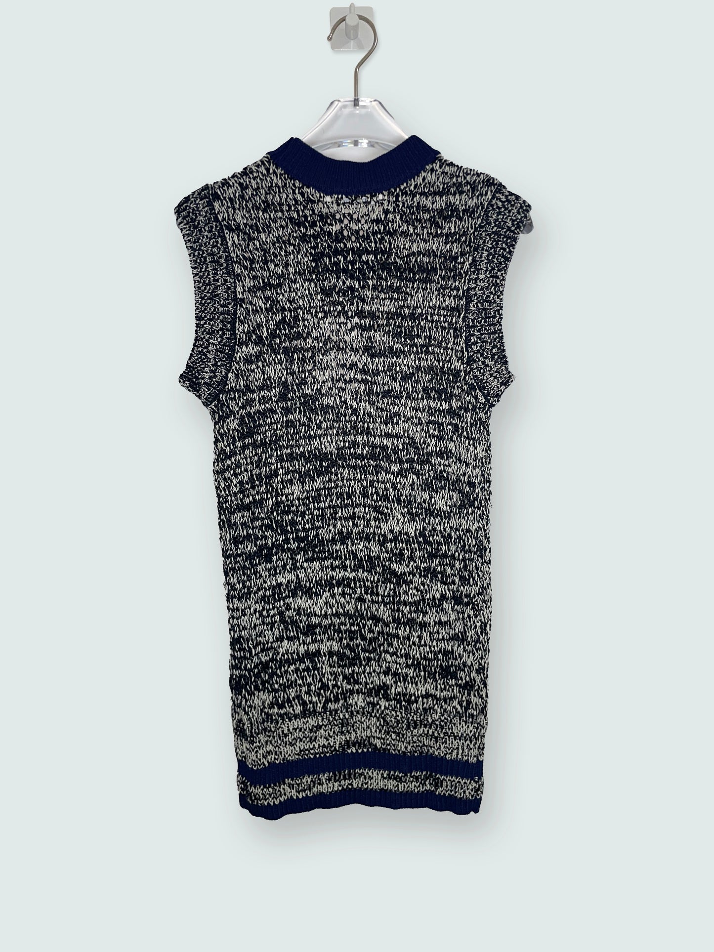 Navy & Off White Knit Vest | Sz Small