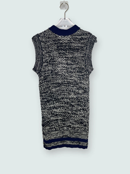 Navy & Off White Knit Vest | Sz Small