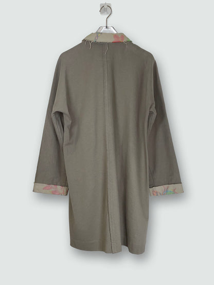 Floral Jacquard Cotton Frayed Jacket Brown | Sz 3 ~ XS-M