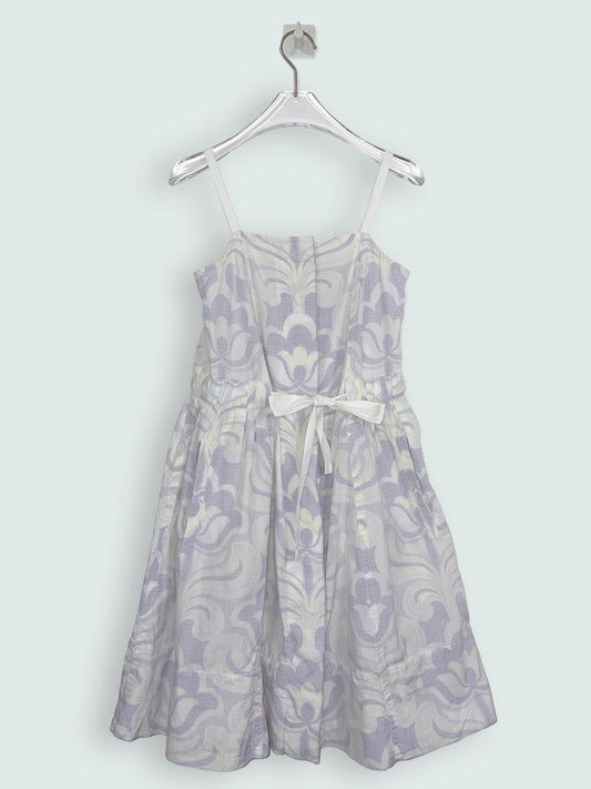 Blue Floral sundress tie straps 100% Cotton | Sz 0 ~ XS