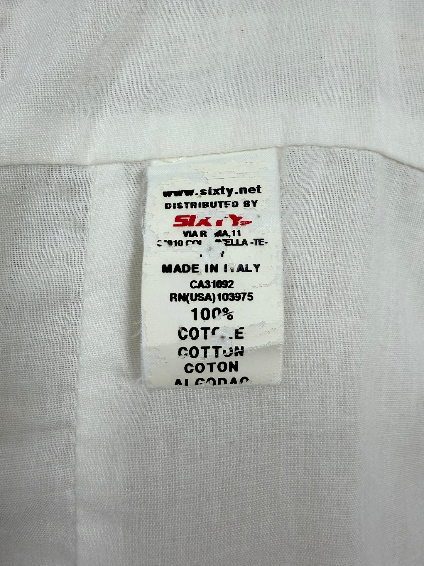 Vintage Y2K White Cotton Black Bow Trim Sun Dress Italy | Sz XSmall